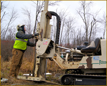 Direct Push Drilling with Geoprobe